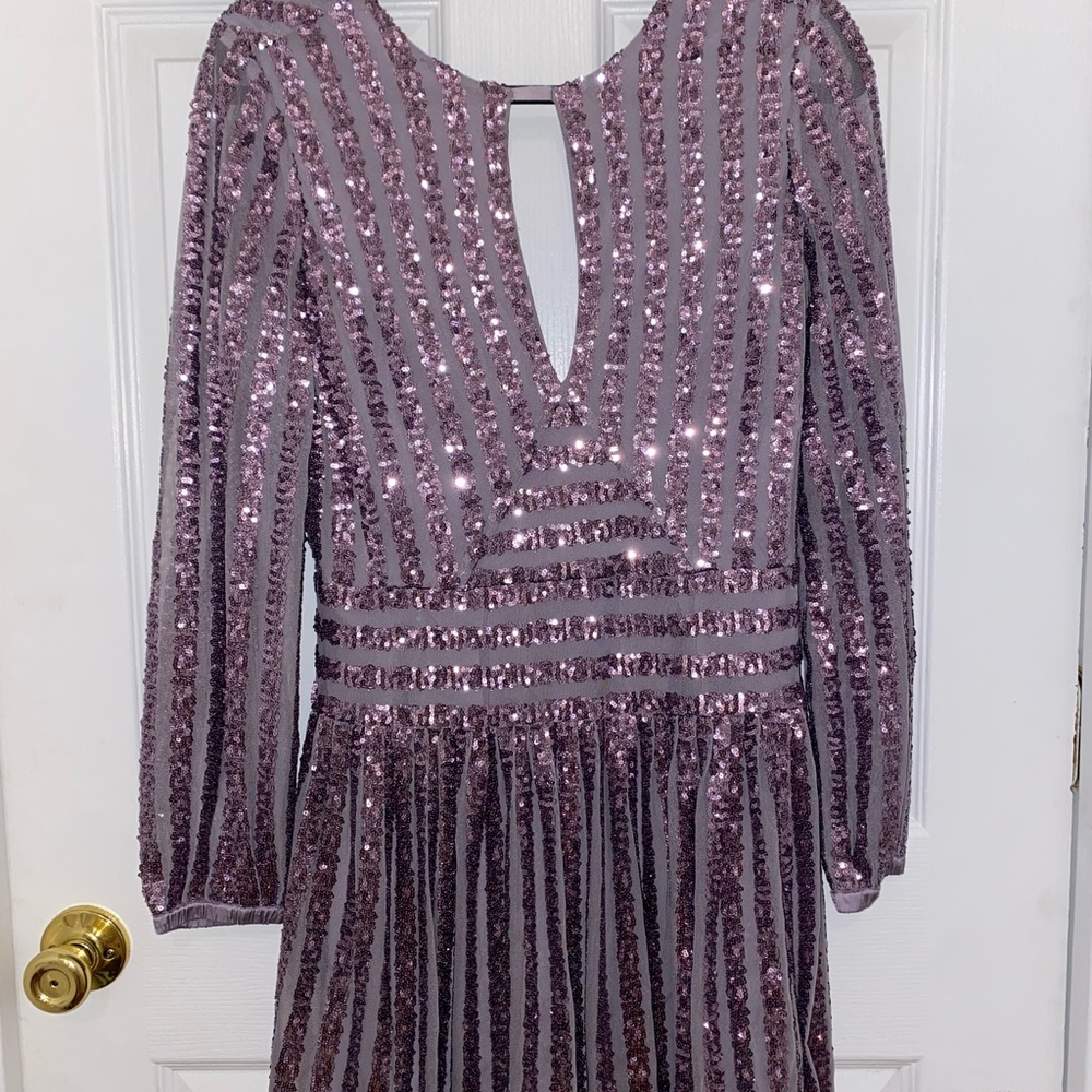 Sequin Striped Dress Anthropologie